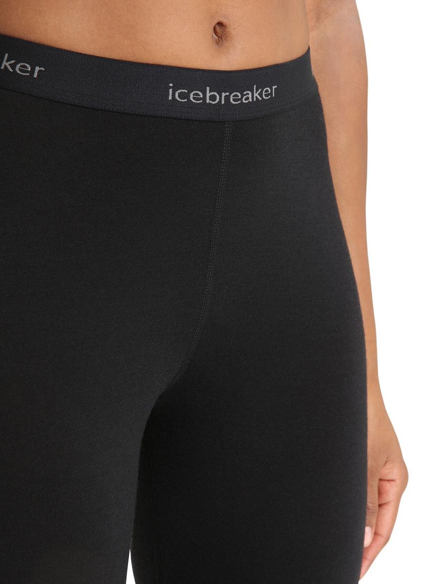 Icebreaker BodyfitZone™ Merino 150 Zone Thermal Női Leggings Fekete | HU 1543UZGT